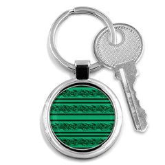 Green Barbwire Key Chains (round) 