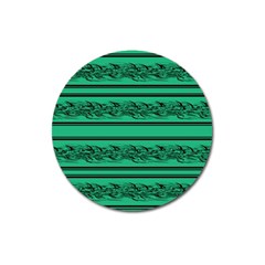 Green Barbwire Magnet 3  (round)