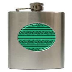 Green Barbwire Hip Flask (6 Oz)