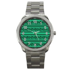 Green Barbwire Sport Metal Watch