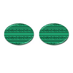 Green Barbwire Cufflinks (oval) by Valentinaart