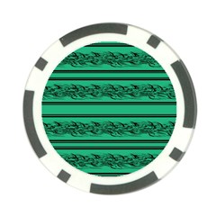 Green Barbwire Poker Chip Card Guards