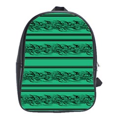 Green Barbwire School Bags(large)  by Valentinaart