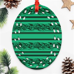 Green Barbwire Ornament (oval Filigree) 