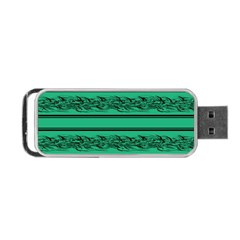 Green Barbwire Portable Usb Flash (two Sides) by Valentinaart