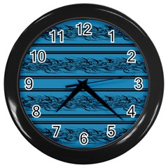 Blue Barbwire Wall Clocks (black)