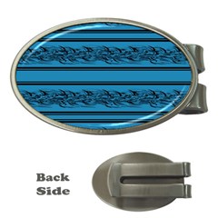 Blue Barbwire Money Clips (oval) 