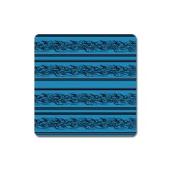 Blue Barbwire Square Magnet