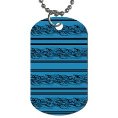 Blue Barbwire Dog Tag (two Sides)