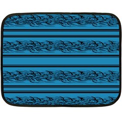 Blue Barbwire Fleece Blanket (mini) by Valentinaart