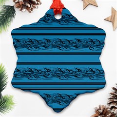 Blue Barbwire Ornament (snowflake) 