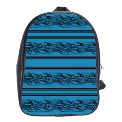 Blue Barbwire School Bags (xl)  by Valentinaart