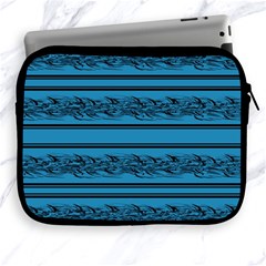 Blue Barbwire Apple Ipad 2/3/4 Zipper Cases by Valentinaart