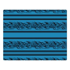 Blue Barbwire Double Sided Flano Blanket (large)  by Valentinaart