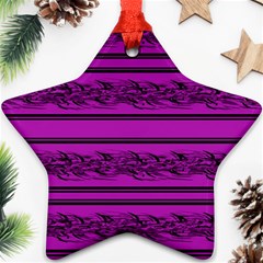 Magenta Barbwire Ornament (star) 