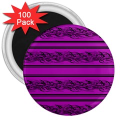 Magenta Barbwire 3  Magnets (100 Pack)