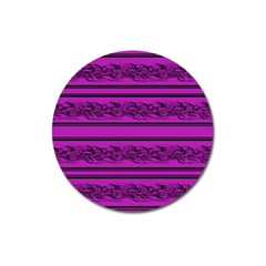 Magenta Barbwire Magnet 3  (round)