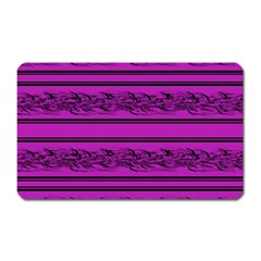 Magenta Barbwire Magnet (rectangular) by Valentinaart