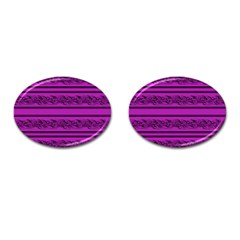 Magenta Barbwire Cufflinks (oval)