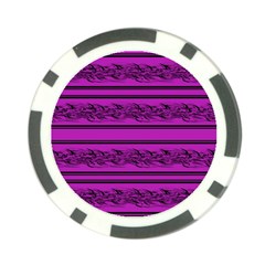 Magenta Barbwire Poker Chip Card Guards