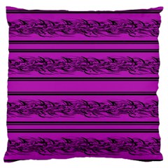 Magenta Barbwire Large Flano Cushion Case (two Sides)