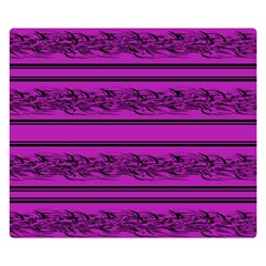 Magenta Barbwire Double Sided Flano Blanket (small)  by Valentinaart