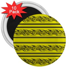 Yellow Barbwire 3  Magnets (10 Pack) 