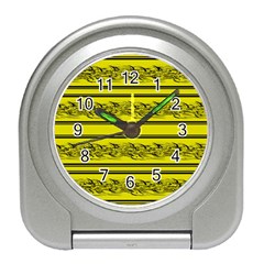 Yellow Barbwire Travel Alarm Clocks