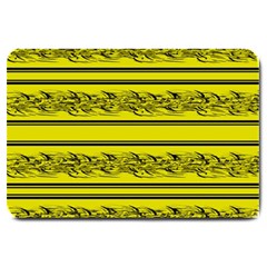 Yellow Barbwire Large Doormat 