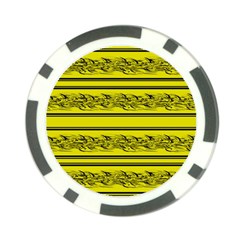 Yellow Barbwire Poker Chip Card Guards