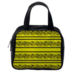 Yellow Barbwire Classic Handbags (one Side) by Valentinaart