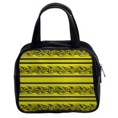 Yellow Barbwire Classic Handbags (2 Sides) by Valentinaart