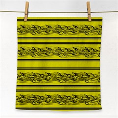 Yellow Barbwire Face Towel