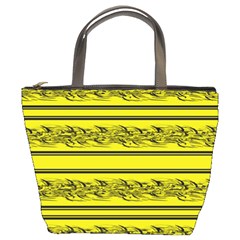 Yellow Barbwire Bucket Bags by Valentinaart