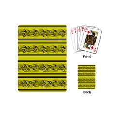 Yellow Barbwire Playing Cards (mini)  by Valentinaart