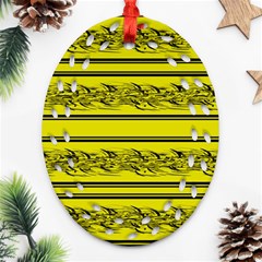 Yellow Barbwire Ornament (oval Filigree) 