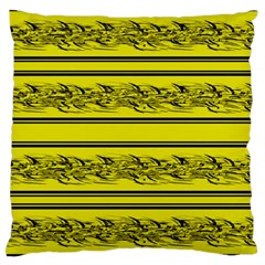 Yellow Barbwire Large Cushion Case (one Side)