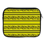 Yellow barbwire Apple iPad 2/3/4 Zipper Cases Front