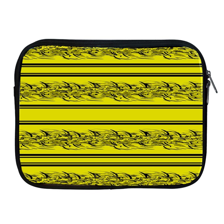 Yellow barbwire Apple iPad 2/3/4 Zipper Cases