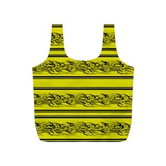 Yellow Barbwire Full Print Recycle Bags (s)  by Valentinaart