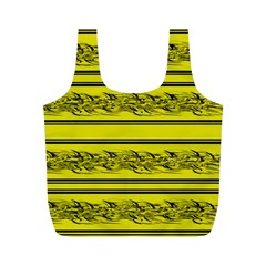 Yellow Barbwire Full Print Recycle Bags (m)  by Valentinaart