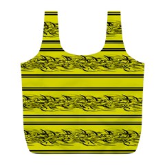 Yellow Barbwire Full Print Recycle Bags (l) 