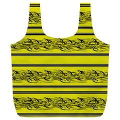 Yellow Barbwire Full Print Recycle Bags (l)  by Valentinaart