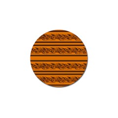 Orange Barbwire Pattern Golf Ball Marker (10 Pack) by Valentinaart