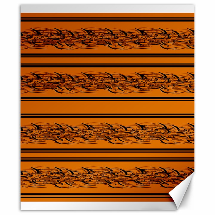 Orange barbwire pattern Canvas 20  x 24  