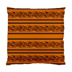 Orange Barbwire Pattern Standard Cushion Case (one Side) by Valentinaart