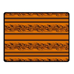 Orange Barbwire Pattern Fleece Blanket (small) by Valentinaart