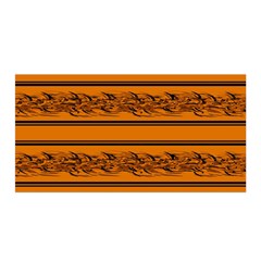 Orange Barbwire Pattern Satin Wrap