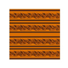 Orange Barbwire Pattern Small Satin Scarf (square)