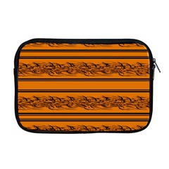 Orange Barbwire Pattern Apple Macbook Pro 17  Zipper Case